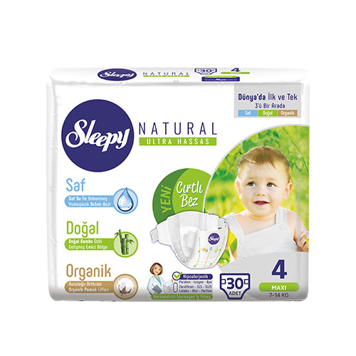 Sleepy Natural Bantlı Bez Maxi 4 Beden