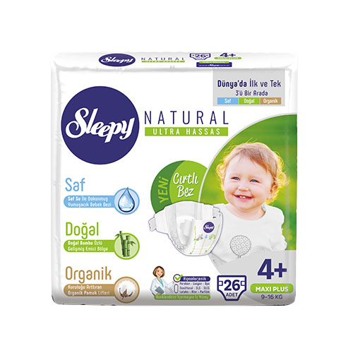 Sleepy Natural Bantlı Bez Maxi Plus 4+ Beden