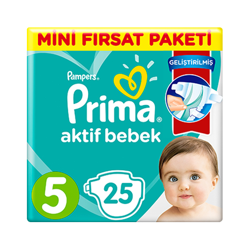 Prima Bebek Bezi Aktif Bebek 5 Beden Junior Mini Fırsat Paketi